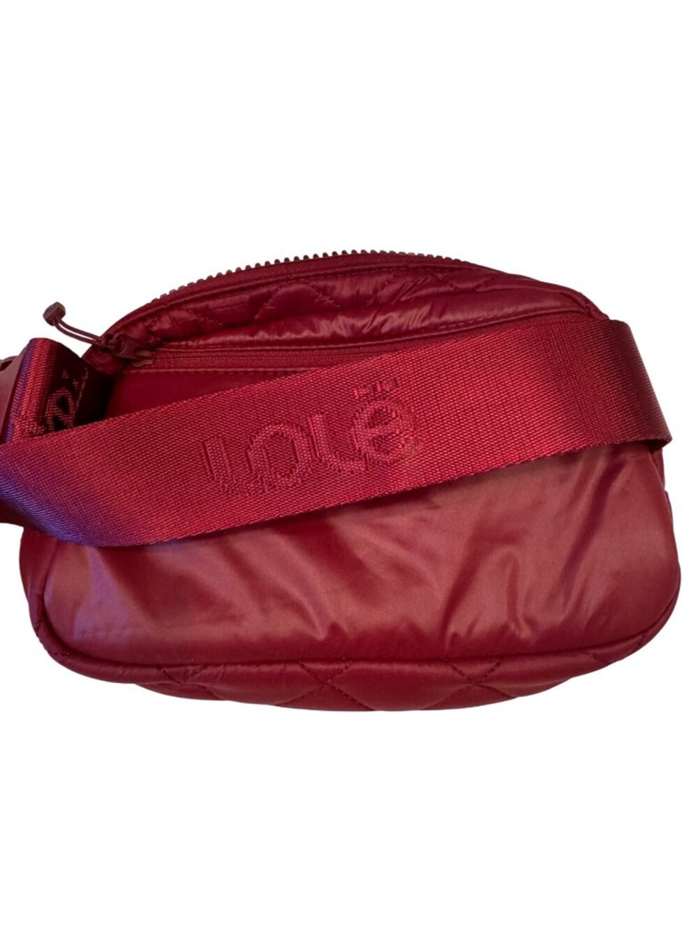 Lole Unisex Quilted Fanny Pack Belt Bag Red NWOT - Picture 7 of 9